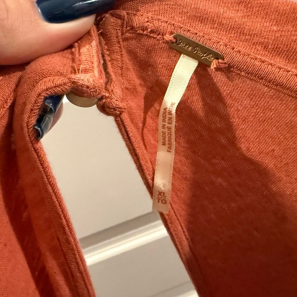 Free People Rust Ruffle Tank Top - Picture 3 of 3